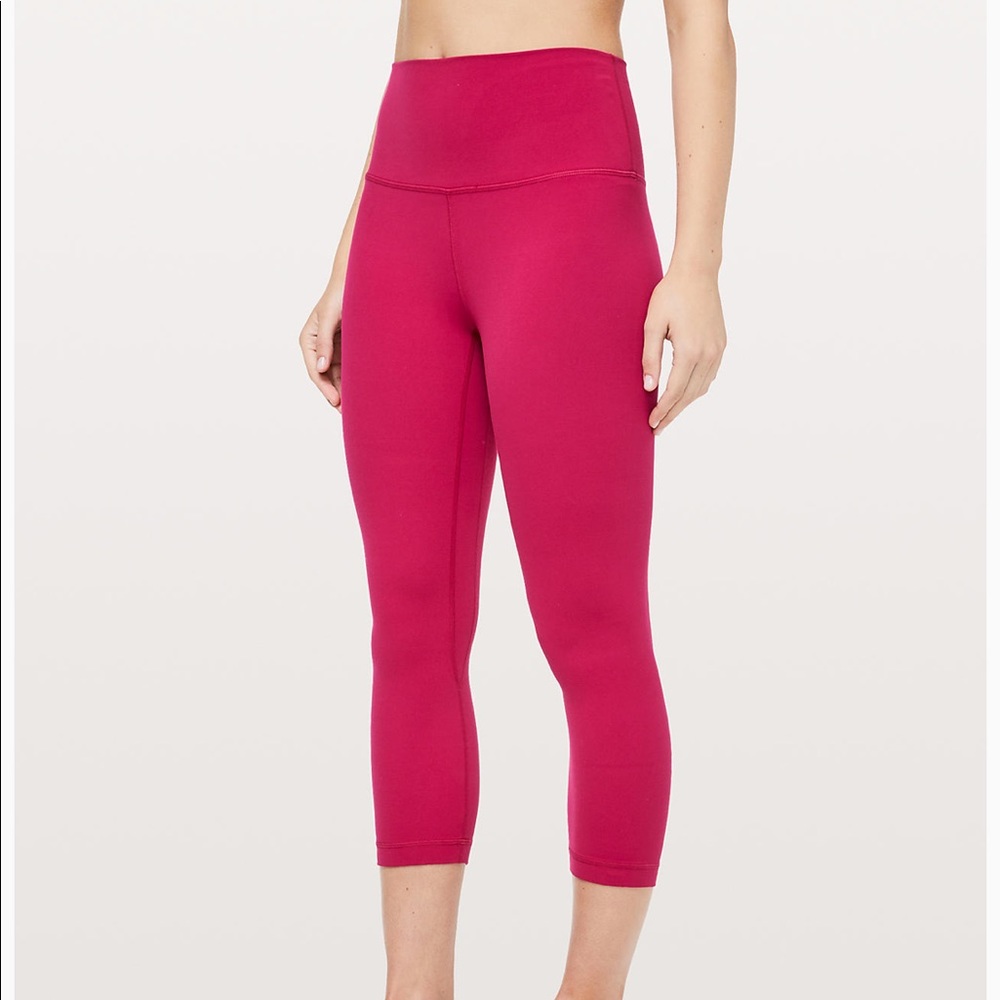 NWT Lululemon Align Crop Ruby Red Leggings